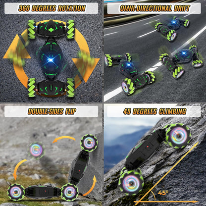Pristar Remote Control Car 1:14 RC Drift Toy 2.4GHz 360 Rotation Handheld Stunt Drift 4WD Remote Control Car with Hand Control Gift for Boys Kids from 5 6 8 9 10 years old