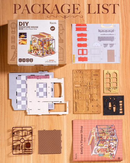 Rolife DIY wooden dollhouse kit miniature dollhouse model kits birthday gifts for teens and adults.