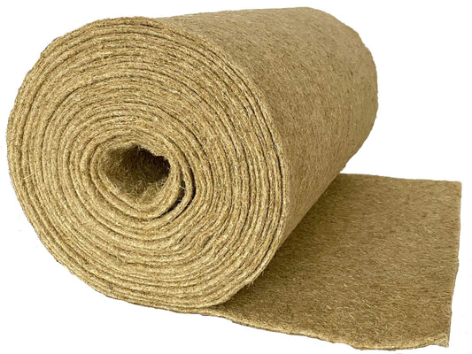 Pemmiproducts Rodent Carpet 100% Hemp, 0.50 x 10m, approx. 5mm thick, Rodent Mat, Hemp Mat for Rabbits, Guinea Pigs, Rodents.
