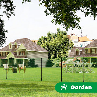WOLTU Poultry Net, Mobile Fence 25x1.2m close-meshed, Dog Fence Garden Fence Post Fence Camping Fence Barrier Fence, with 15 stakes winch ropes ground nails cable ties, Green
