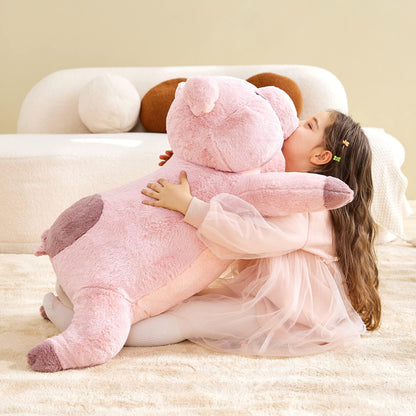 IKASA Giant Pig Plush Toy, 78cm Big Stuffed Animal, Cute Huge Fluffy Soft Jumbo Plush Toy, Gift for Kids