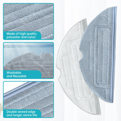 Loveco accessories replacement compatible with Roborock S7 S7 Plus S7 MaxV S7 MaxV Ultra S7 Pro Ultra robot vacuum, 2 main brushes, 4 filters, 6 side brushes, 4 mop pads, 1 brush cleaning tool.