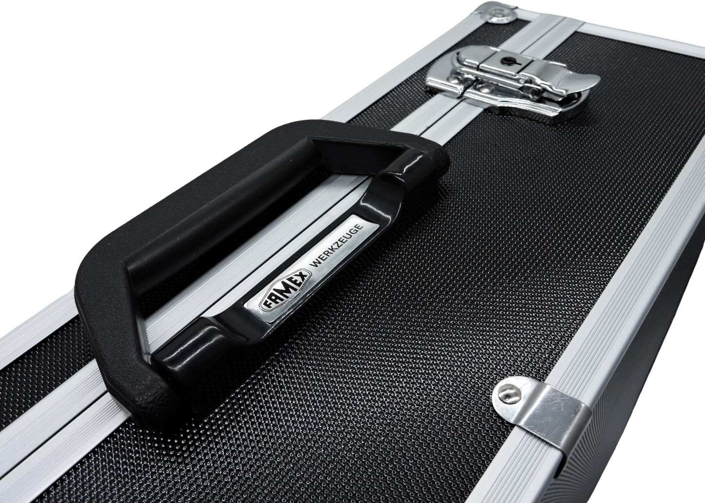 FAMEX 755-58 Aluminum tool case filled with 164 pieces - tool box packed with tool set.