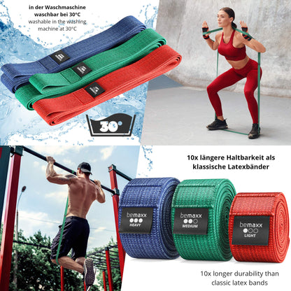 Fabric Textile Fitness Band: Pull Up Resistance Band + Training eBook - THE Latex Pull Up Resistance Band | Pull Up Support Pull Up Band Gymnastics Band Loop Sports Stretching Fitness Training Band Sport Band