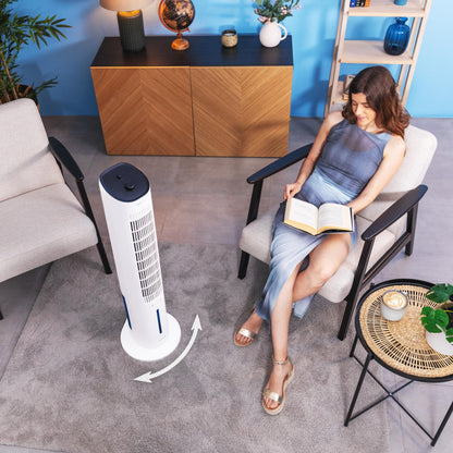 Cecotec - Evaporative Cooler EnergySilence 2000 SkyCool 60W, 3L Tank, Compatible with essential oils, 3 speeds, 50° oscillation, Top handle