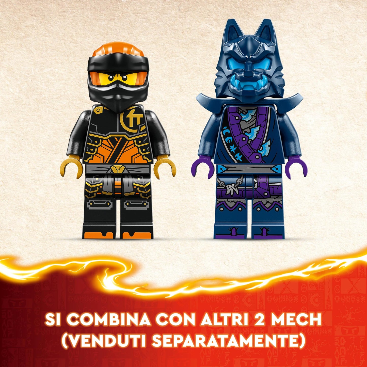 LEGO NINJAGO Cole's Earth Mech & NINJAGO Jay Battle Mech.