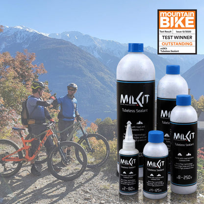 milKit Tubeless tire sealant in 500 ml bottle - Bike tire sealant - Tubeless sealant for bike tires MTB, road bike & Co.