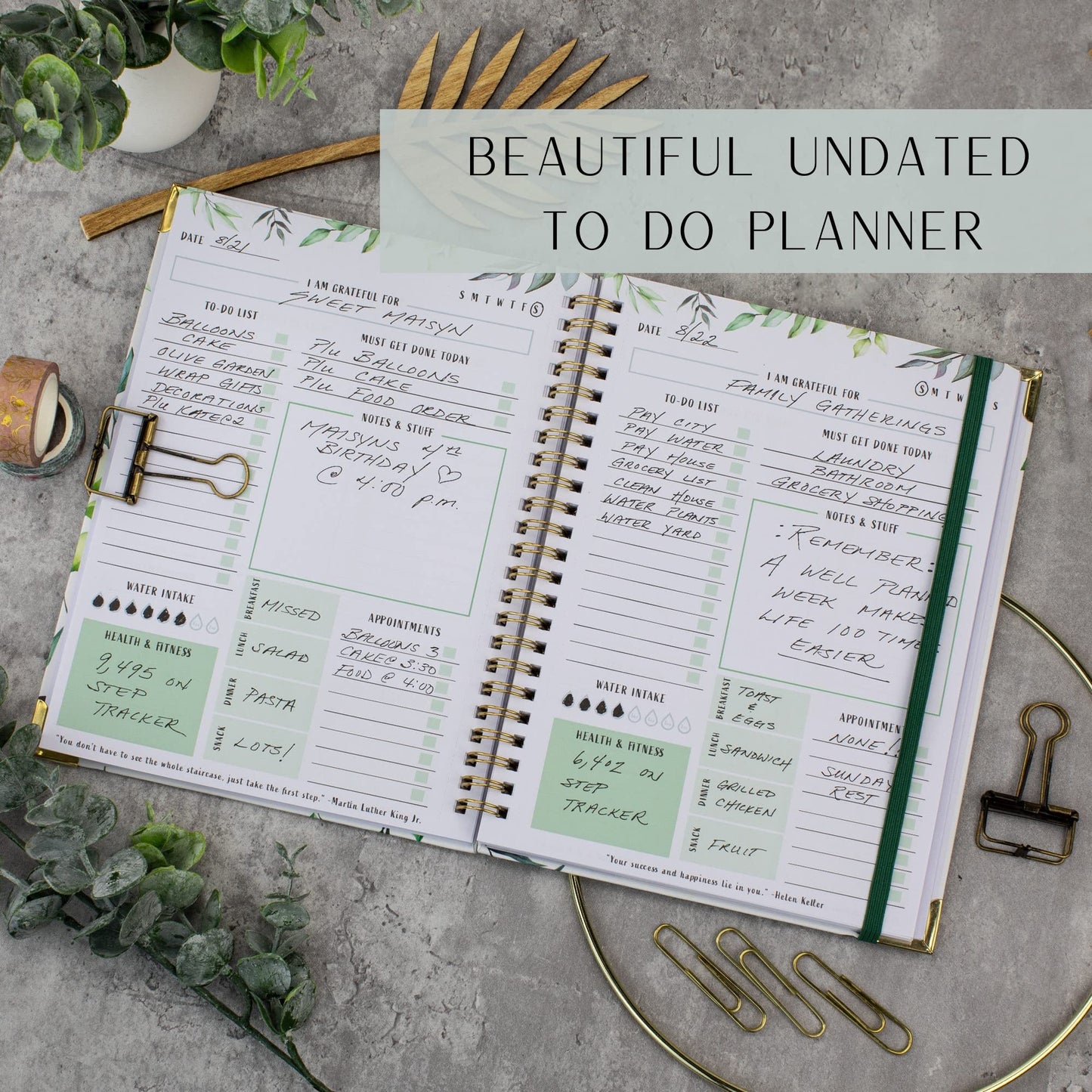 ZICOTO To-Do List Planner - Organize your daily tasks and increase productivity - the perfect checklist for office supplies for women - Size CA8742.