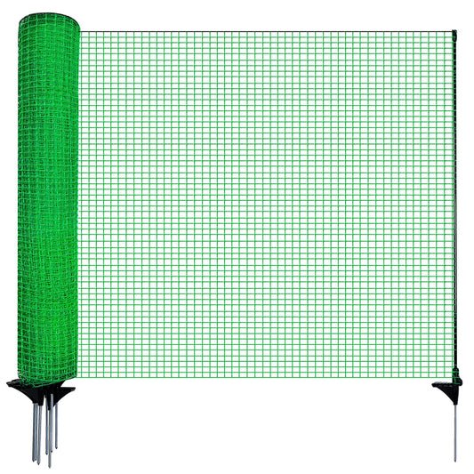 Signstek electric fence, portable fence 90 cm tall, 25m long, 15 stakes, garden net, camping fence, chicken fence, dog fence, barricade fence, stake fence, boundary fence.