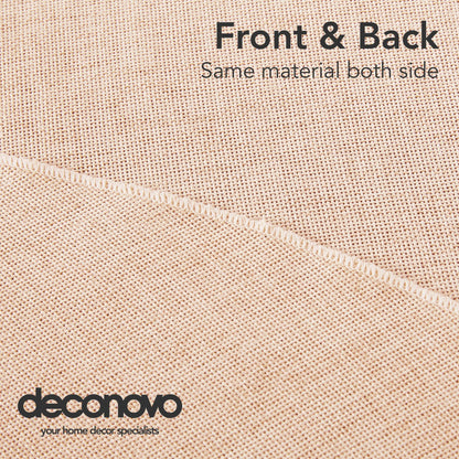 Deconovo Water Resistant Tablecloth with Lotus Effect, Linen Look Table Cover, Round, 140cm, Light Pink, 1 Piece