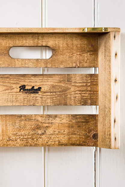 Wooden key rack WITH SHELF and chalk paint.