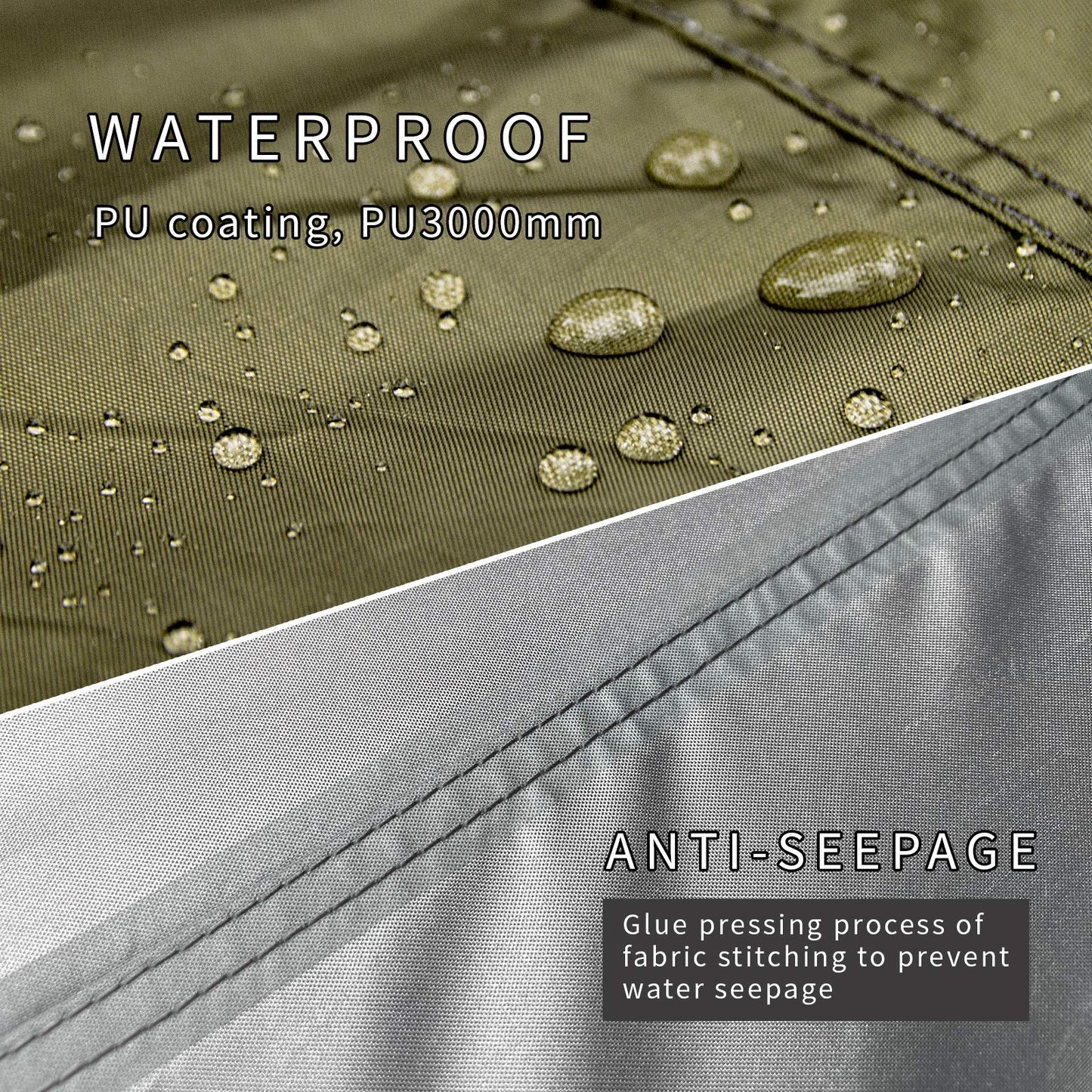 Unigear waterproof hexagonal tarp with grommets + 6 aluminum stakes + 6 ropes, cover for hammock, rain and sun protection for outdoor camping, picnics, festivals.