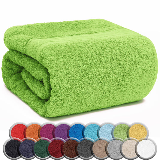 NatureMark Sauna Towel/Bath Towel - Premium Quality 80x200cm - Sauna towel 100% cotton - Color: Apple Green