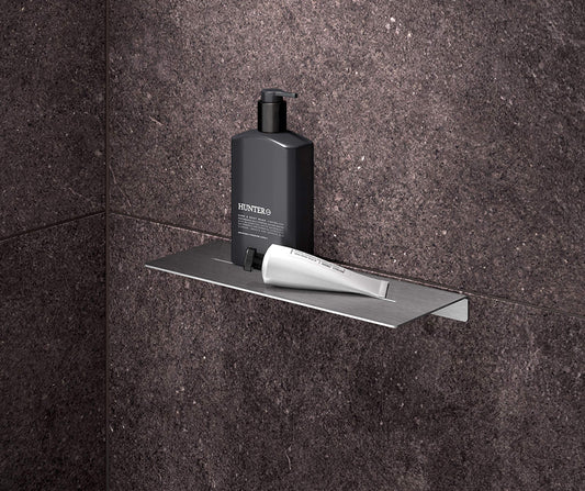Shower caddy, 30 cm wide, stainless steel, rustproof, secure screw mounting, shower basket, bathroom shelf - PHOS Design