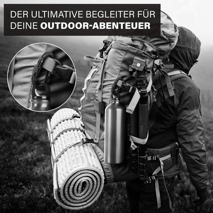 CLIFFORD Mini carabiner I 120 kg load capacity I Carabiner keychain made of durable aluminum 6082 I Key carabiner I Small black carabiner hook for keychain, key rings, camping.