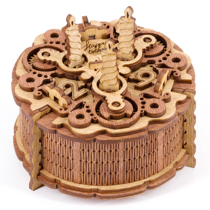 iDventure Happy Birthday Puzzlebox. Personalized birthday gift. Mechanical treasure chest. Escape room game 3D wooden puzzle puzzle. Brain teaser for adults and puzzle box for teenagers 14+