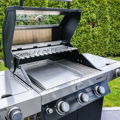 Stainless steel grill plate | Plancha 40x30cm - Universal size | 4mm solid - Made in Germany