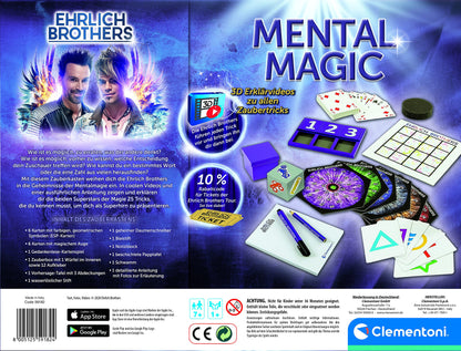Clementoni Ehrlich Brothers Mental Magic - magic kit for kids aged 7 and up - includes magical instructions for amazing tricks and 3D tutorial videos 59182
