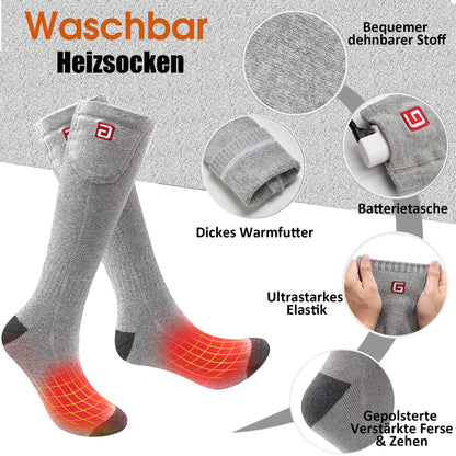 Svpro Heated Socks Men Women, Rechargeable Electric Battery Heated Socks Warm Sock Foot Warmer 12 Hours Long Heating Time for Indoor Outdoor Hunting, Camping, Hiking, Motorcycle