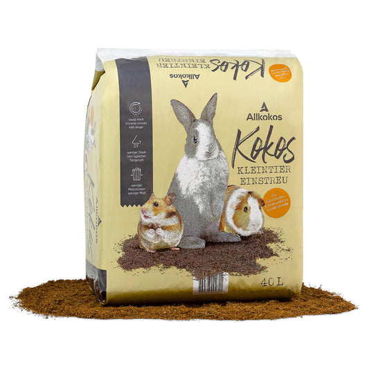 Allkokos Coconut Small Animal Bedding (2x40 Liters)