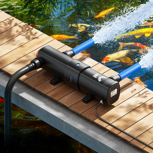 SunSun CUV-236 Pond Clarifier 6000 l/h / 36 W UVC, Prefilter for pond filters & pond pumps, Water clarifier with UV lamp, Light filter for algae control.