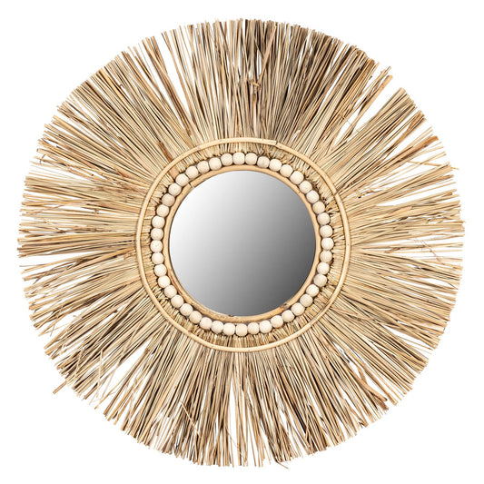 levandeo mirror seagrass Ø 55cm wall mirror round hallway mirror wall decor boho decor boho style boho chic natural