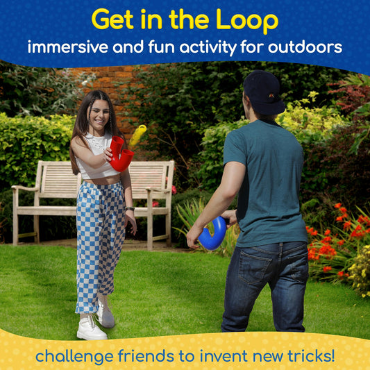 Pindaloo juggling toy | Exciting new game for kids, teens, and adults - play inside and outside | Develop motor skills (red)