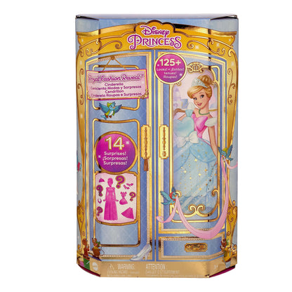 Disney Princess toy, Cinderella fashion doll with friend figure and 12 secret fashion and accessory pieces, inspired by the Disney movie, gifts for kids.