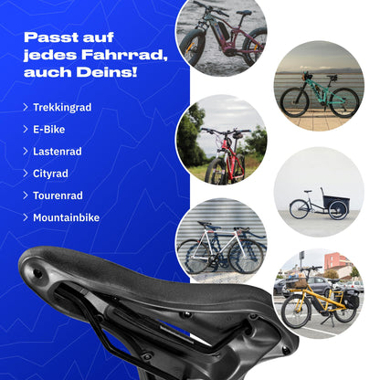 Alpine Saddle 3.0 Sport+ High-performance and comfortable bike saddle for men and women - Ergonomic sports saddle for mountain bikes, cross bikes, e-bikes, and more.