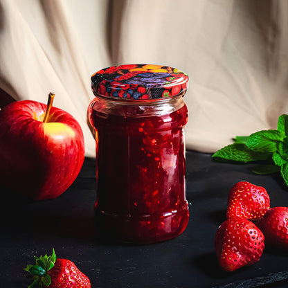 Blumixx canning jars 315ml - 48x storage jars with airtight lids, versatile for jam, kitchen storage, oats containers, preserving stock for canning.