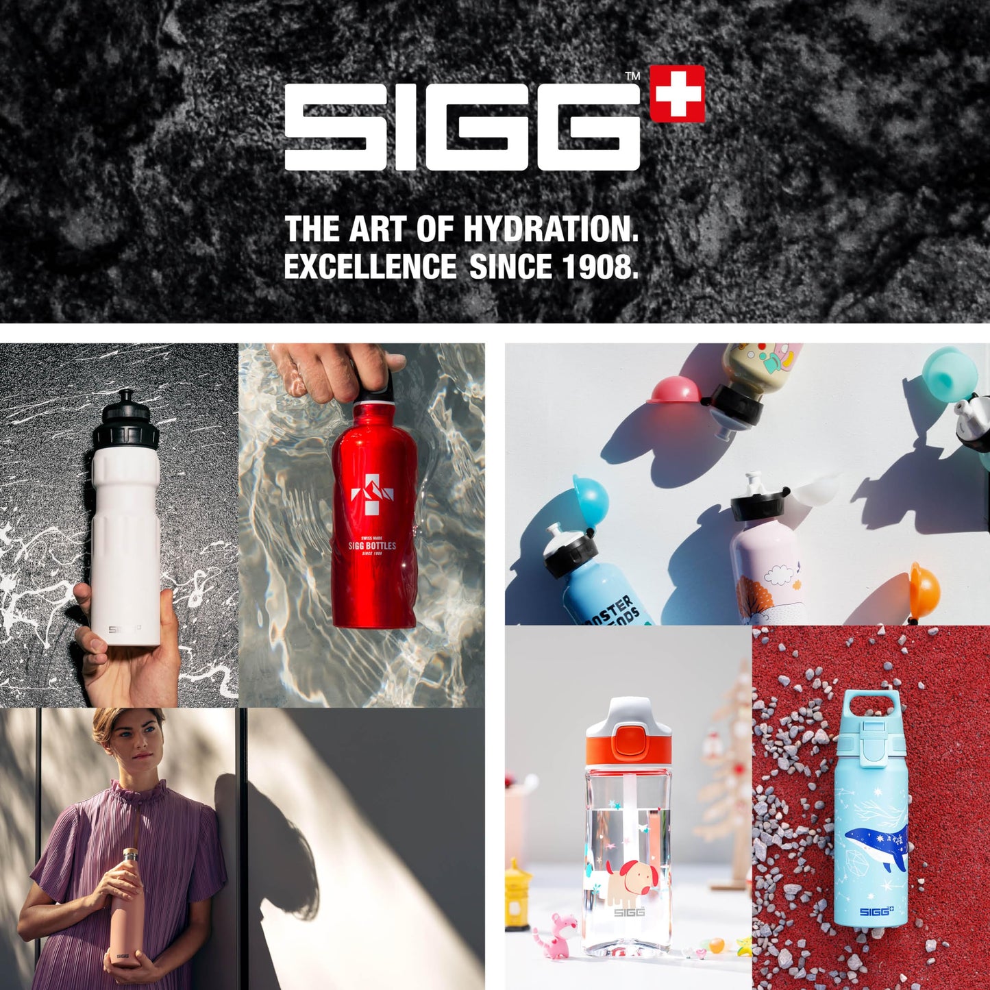 SIGG - Kids Water Bottle - Viva One Anthracite - Suitable for Carbonated Drinks - Leak-proof - Dishwasher Safe - BPA-free - Sports & School - Gray - 0.5L