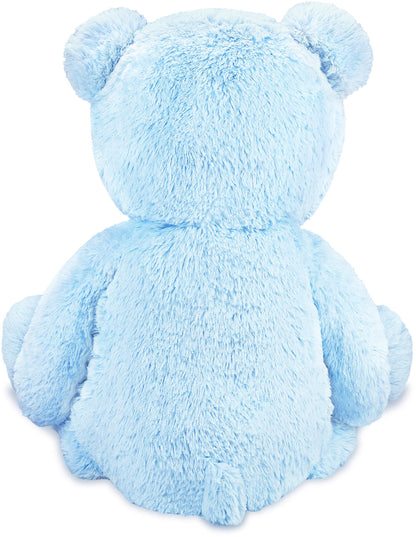 BRUBAKER XXL Teddy Bear 100 cm - Light Blue - Plush Toy Stuffed Animal Cuddly Toy Blue