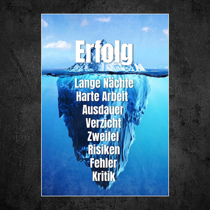 wandmotiv24 Poster as wall decor, size 100x70cm, Success Iceberg, Arctic, Work, Modern wall decor, Wall art, Decor, Picture M0031