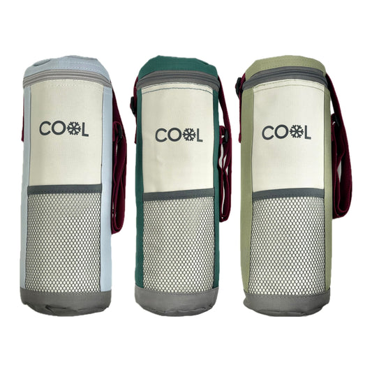 Cooler bag for bottles, fits bottles up to 1.5 L, 12x32 cm, cooler box, cooling bag with adjustable shoulder strap. Small cooler bag for drinks, perfect for outdoor, travel, comes in a set of 3.