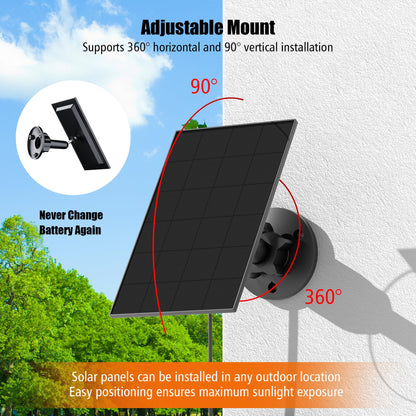 Solar panel for Blink outdoor camera 4, compatible with Blink Outdoor, Blink XT/XT2, and SimpliSafe cameras (not included). IP65 Blink Outdoor (3rd Gen) with rubber plug.