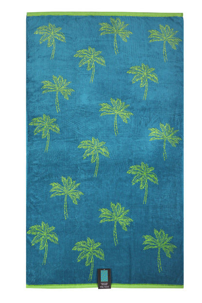 Jilda-tex beach towel 90x180 cm bath towel beach towel hand towel 100% cotton velour terry easy-care (Palm Springs)