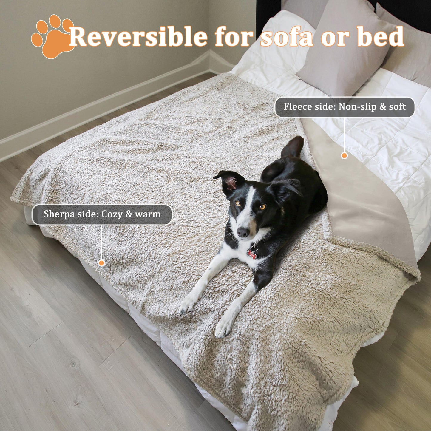 Critter Planet Dog Blanket Waterproof, Love Blanket Sex Blanket Waterproof, Washable Throw Blanket Sofa Protection Throw for Sofa Car Seat Couch Bed, Large Blanket 47x59 inches, Camel/Taupe.