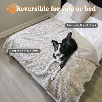 Critter Planet Dog Blanket Waterproof, Love Blanket Sex Blanket Waterproof, Washable Throw Blanket Sofa Protection Throw for Sofa Car Seat Couch Bed, Large Blanket 47x59 inches, Camel/Taupe.
