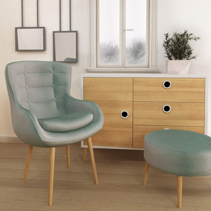 Sossai solid beech wood furniture legs with oil finish, Clif Round HMF2, 25 cm high, round, slanted design, for display cases, tables, cabinets.
