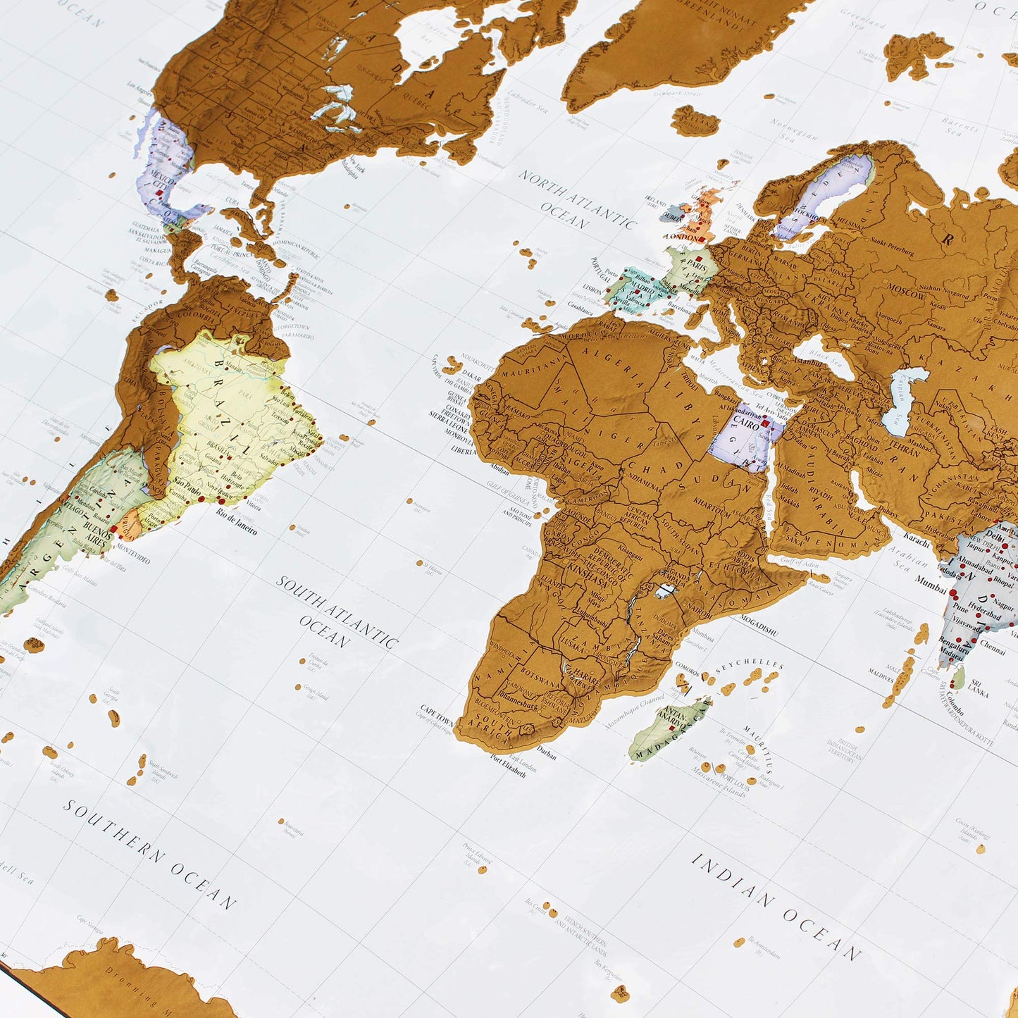 Scratch off World Map with Gift Tube + BONUS Germany Map - Maps International - Over 50 years in map making