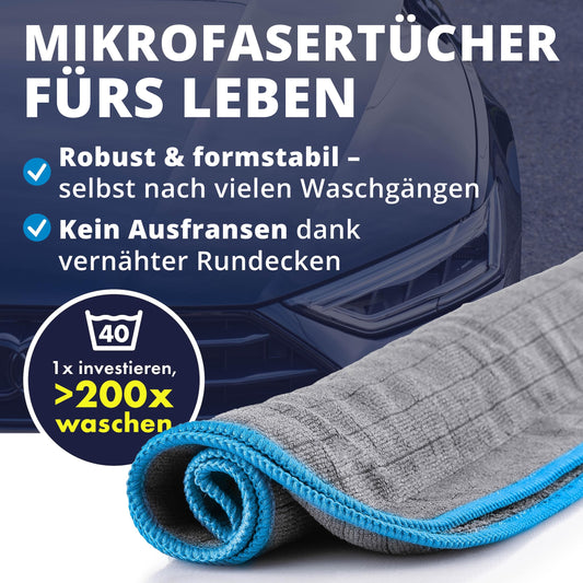 LICARGO Microfiber Towels Car Set 380GSM - 24 Pieces - 40x40cm - Cleaning Cloths for Car Cleaning - Polishing Cloth - Lint-Free Microfiber Towels for Car, Motorcycle & Household, Microfiber Cloth Car Care