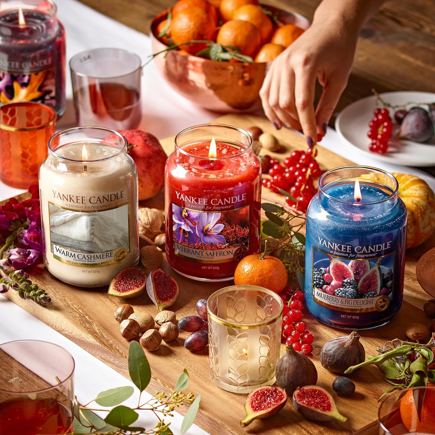 Yankee Candle large jar candle | Mulberry & Fig Delight scent | Long-lasting burn time up to 150 hours | Perfect for Mother's Day | Gifts for women