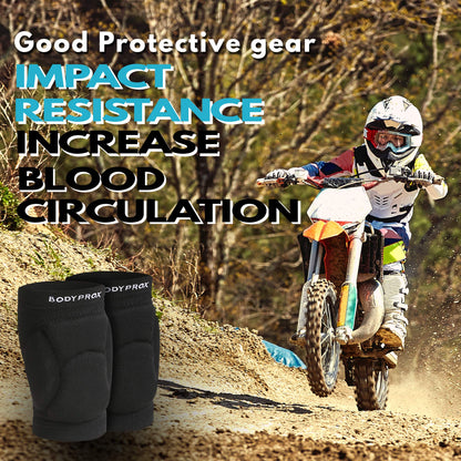 Bodyprox, Volleyball Knee Pads for Teens, Unisex, 1 Pair, Black, Ages 13-18