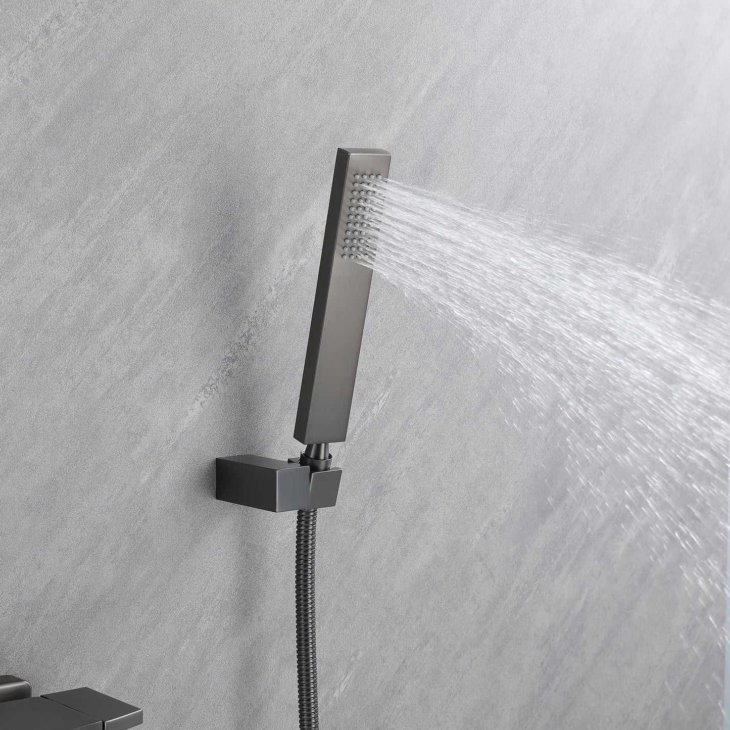 Bathtub faucet waterfall faucet bathtub mixer with shower tub faucet, tub faucet waterfall, bathtub faucet set, brass bathtub faucets (gray)