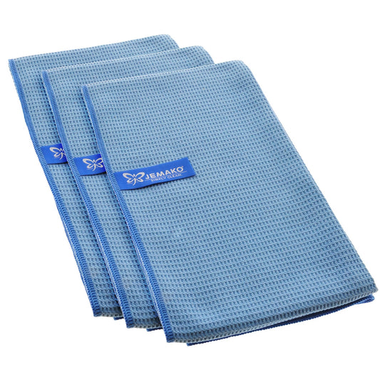 Jemako drying cloths in a set of 3 large 45 x 80 cm (Blue)