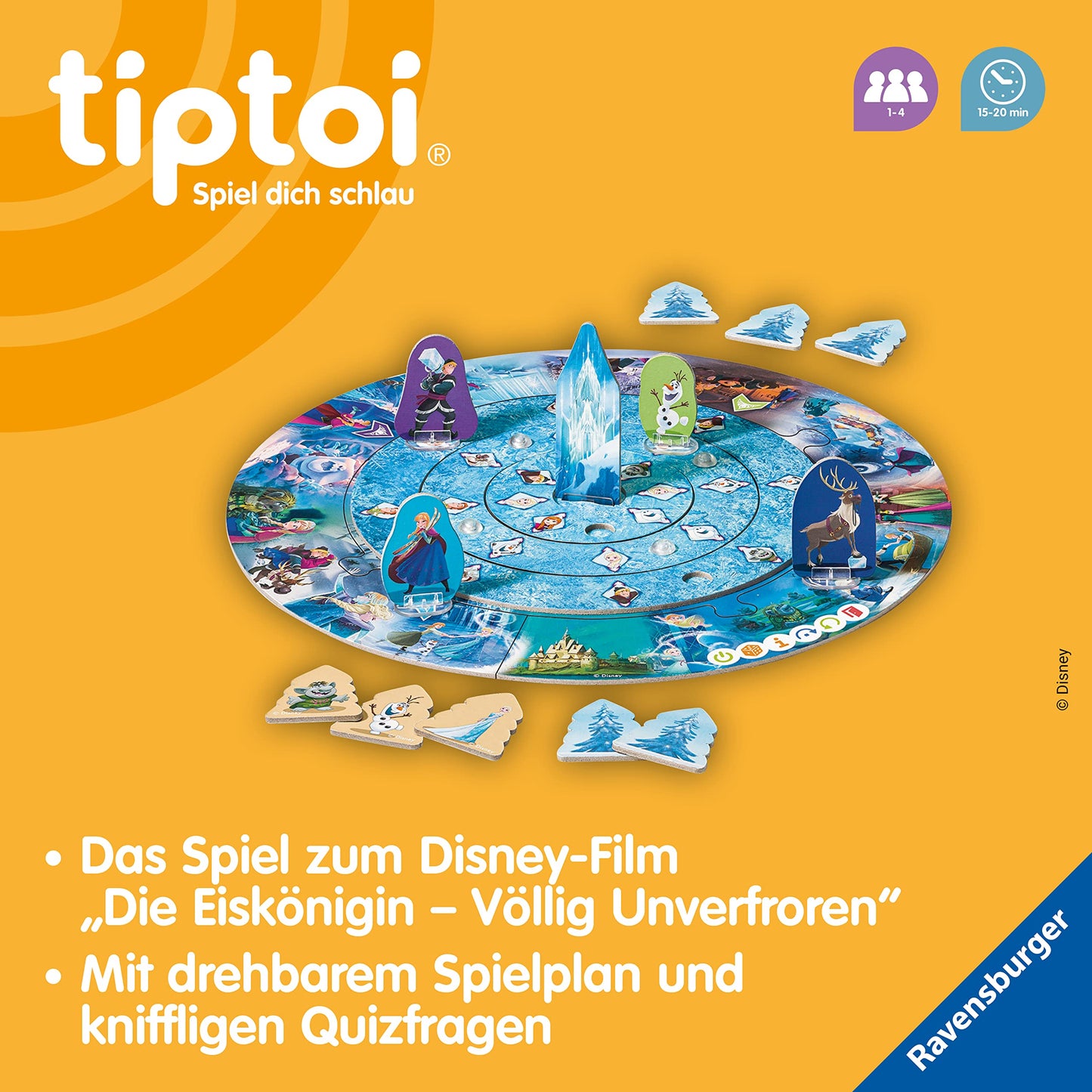 Ravensburger tiptoi Game 00116 - Disney Frozen - A Twisted Race Game - A magical quiz game for ages 4 and up.