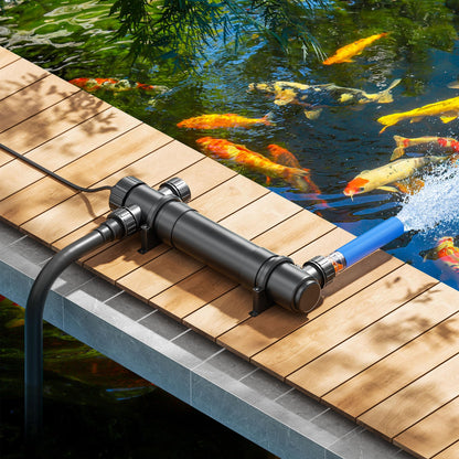 SunSun CUV-136 pond clarifier 4500 l/h / 36 W UVC pre-filter device for pond filter & pump water clarifier with UV lamp light filter for algae control
