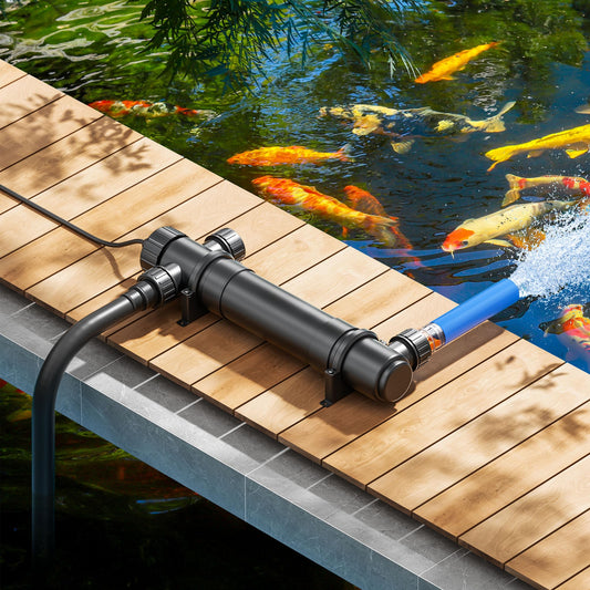 SunSun CUV-136 pond clarifier 4500 l/h / 36 W UVC pre-filter device for pond filter & pump water clarifier with UV lamp light filter for algae control
