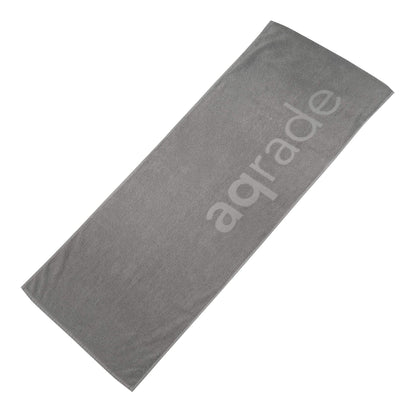 aqrade sports towel fitness towel with fastening 120x50cm gym made of 100% cotton anthracite XL
