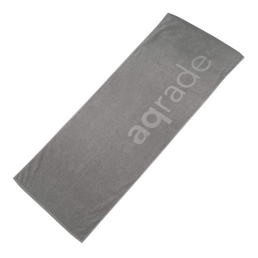 aqrade sports towel fitness towel with fastening 120x50cm gym made of 100% cotton anthracite XL